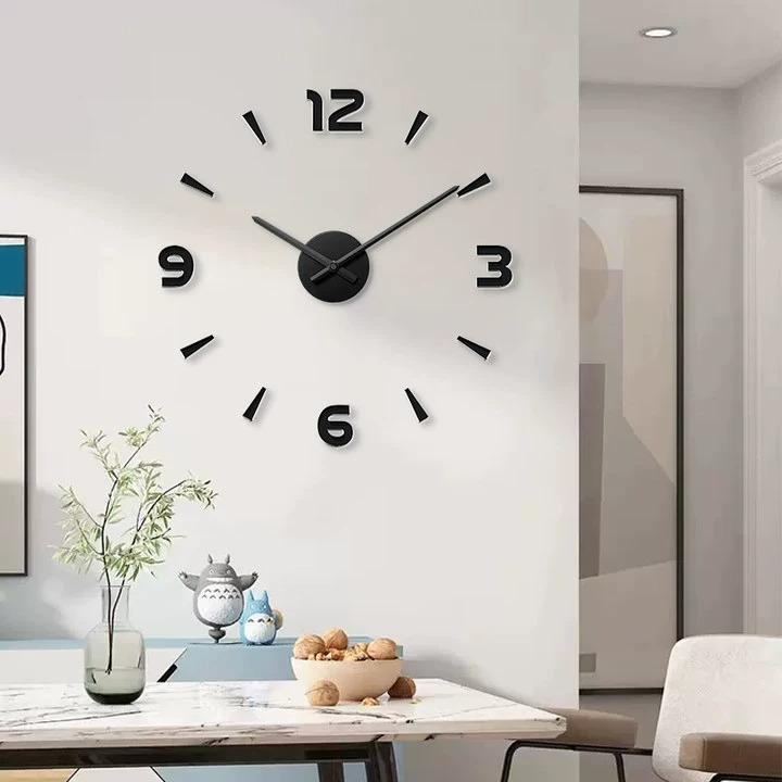 Цифровые часы Настенные часы Простые 3D Трехмерные Украшения для дома Настенные часы Персонализированные Настенные часы без перфорации