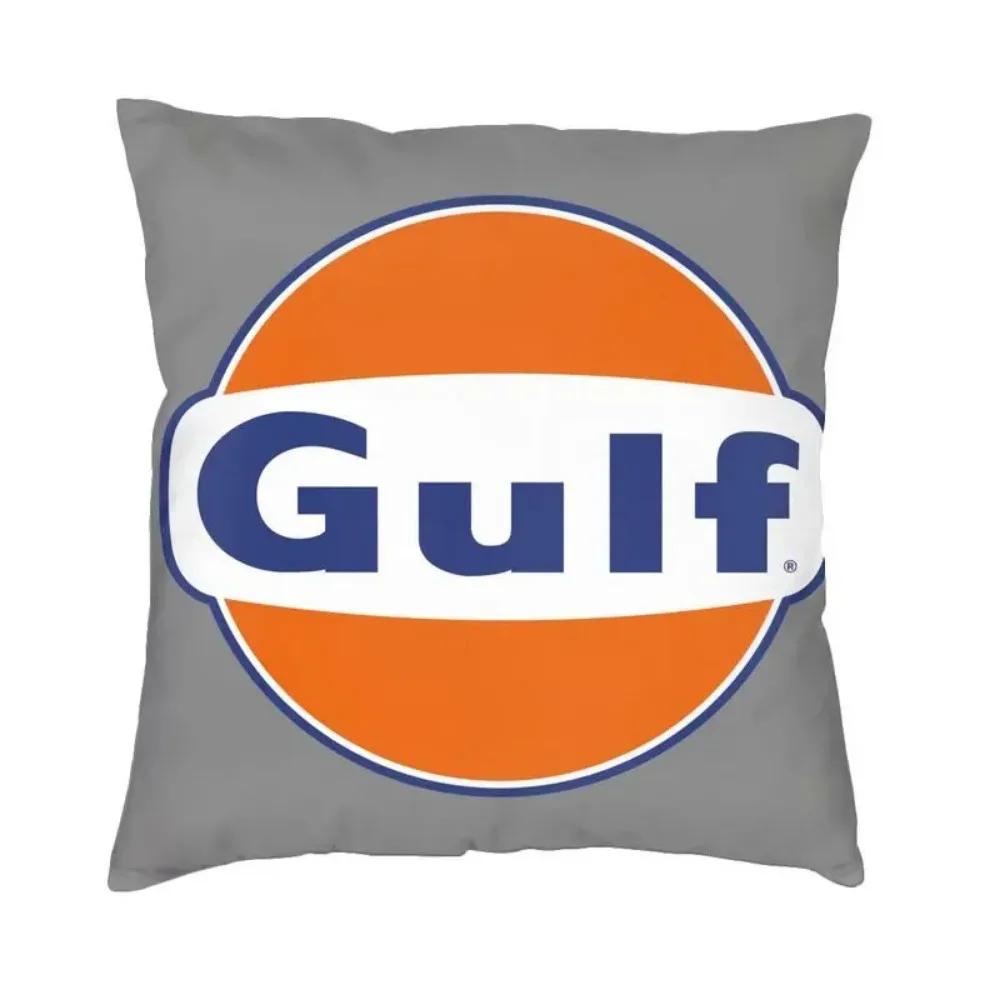 Gulf Racing Logo Cushion Cover Sofa Living Room Square Throw Pillow Cover Chair Cushion 45x45cm 18x18Inch