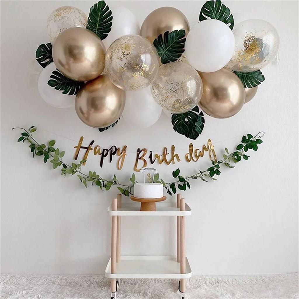 40 шт. набор воздушных шаров с изображением черепахи на спине и листьев на день рождения, украшение для вечеринки на Гавайях