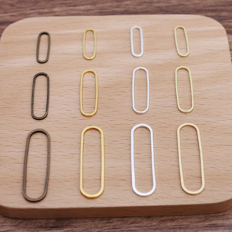 20pcs Metal Oval Hollow Frame Charms Pendant Earrings Bracelet Necklace Connectors for DIY Jewelry Making Findings Wholesale