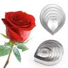 6Pcs/Set Cookie Molds Food Grade Anti-stick Silver Color Stainless Steel Rose Petal Baking Molds Kitchen Supplies