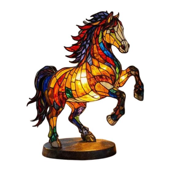 3D Светодиодный ночник «Радужный пони», ручная работа, смола, лампа-собака, питание от USB, окружающее освещение для спальни, рабочего стола, энергосберегающий подарок для любителей домашних животных и домашнего декора