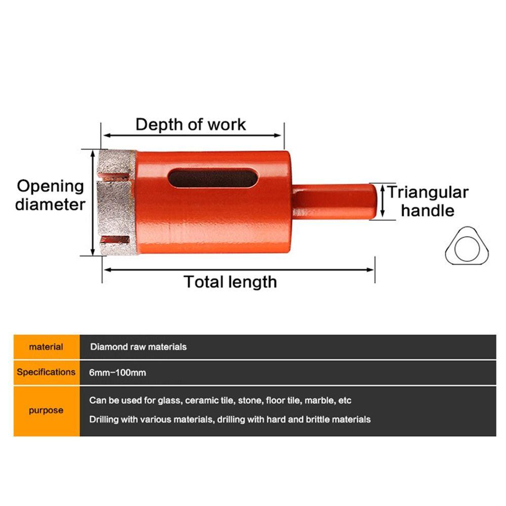 Штамповочный инструмент Отверстие для сверления гранита Биты для плитки Сверла Коронки Алмазная кольцевая пила для мрамора