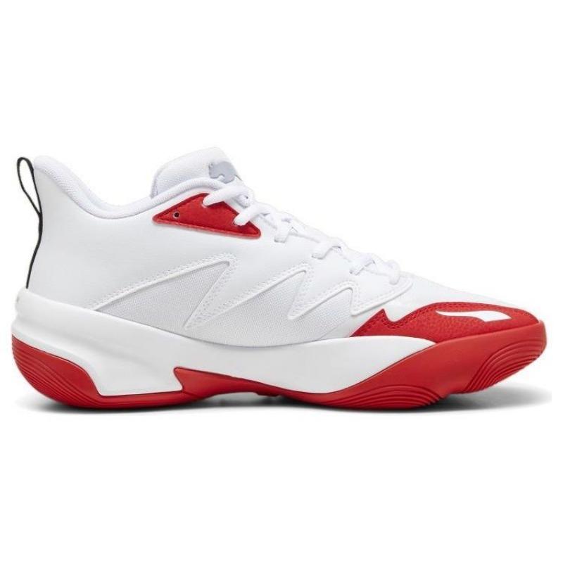 PUMA Genetics Unisex Low Basketball Shoes White Red 379974-04
