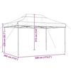 VidaXL Tente de réception pliable escamotable marron 440x292x315 cm, tente, tente à auvent, auvent de gazebo, tente gazebo, 4004964