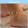 Modern Water Crystal Geometric Anklet With Alloy Material For Vacation Beach