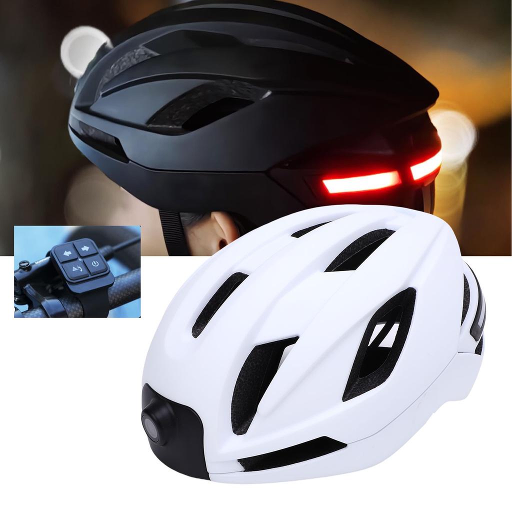 Велошлем с камерой 1080P HD Видеорегистратор WiFi Умный шлем для велоспорта с задним фонарем Музыкальный плеер Пульт дистанционного управления