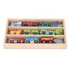 Деревянный набор поездов, безопасный для детей, красочный, легкий, деревянный игрушечный набор поездов с коробкой для демонстрации