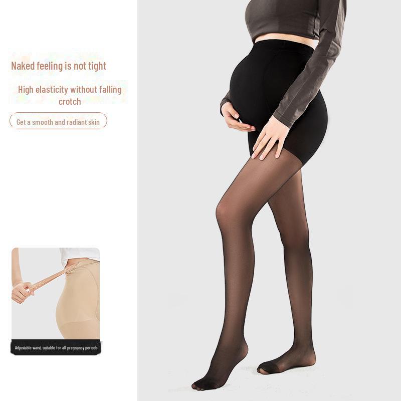 Maternity Leggings: Spring/Summer Thin Concealer, Elastic Belt, Belly Support, Safety Pantyhose