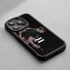 Супер крутой чехол для телефона с Тодзи Фусигуро из аниме для iPhone 16 15 14 13 12 11 Plus Pro Max Роскошный силиконовый чехол из натуральной кожи черный