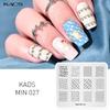 MIN 027 Streak Shape Stripe Flower Grid Stamping Template Nails Tools Nail Art Decorations Manicure Stamp Plate