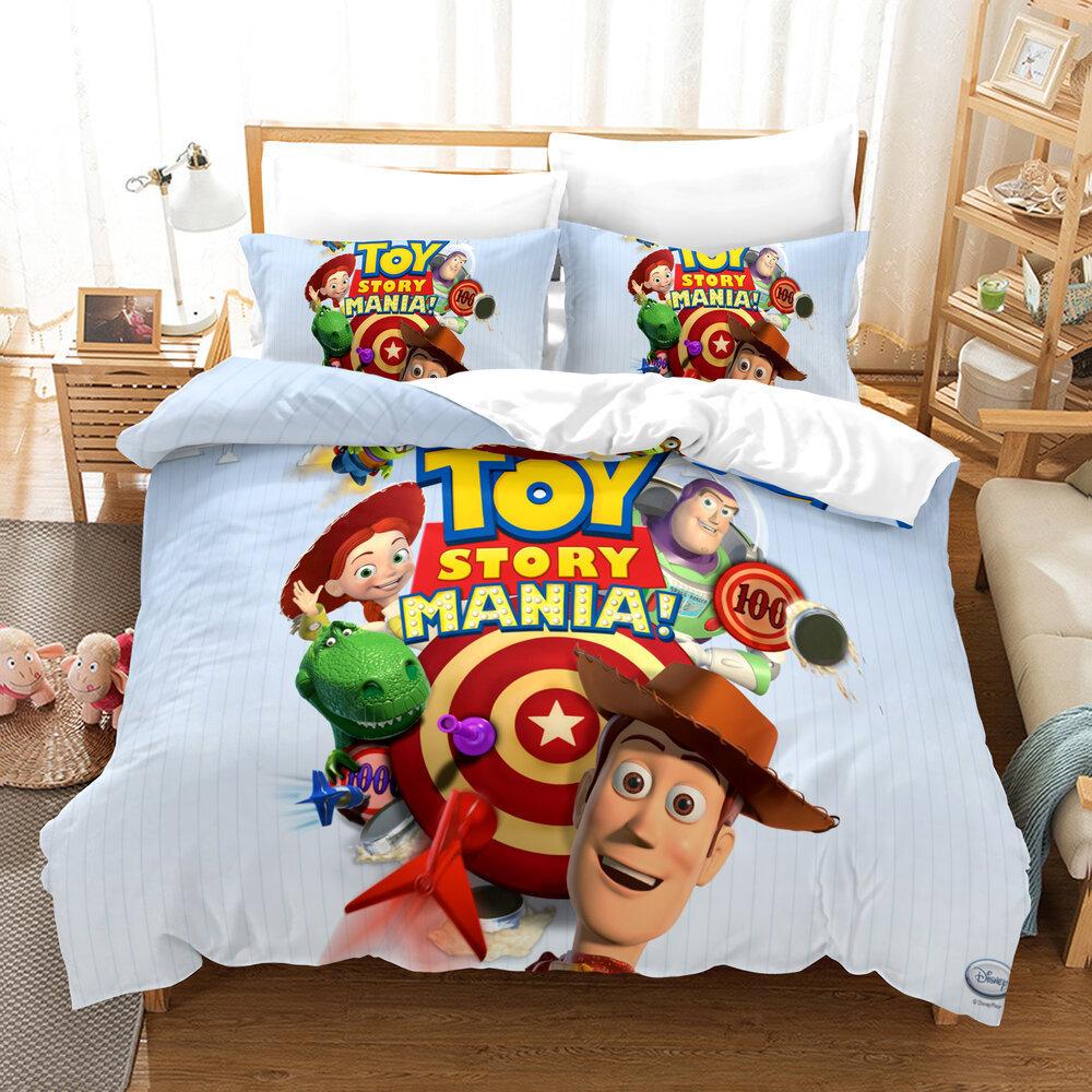 Factory 3D Digital Printing Quilt Set Three-Piece Cartoon Animation Thickened Grinding Kit