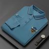 Men's Long-sleeved Middle-aged Men's High-end Fashion Business T-shirt