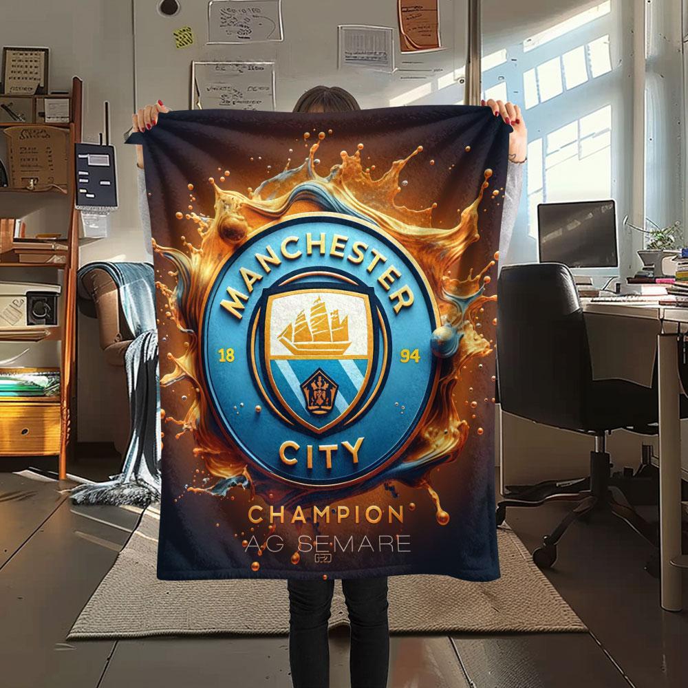 Raw MCFC Passion Blanket, High quality Comfortable for All Seasons, Home Decor, Warmth and Comfort