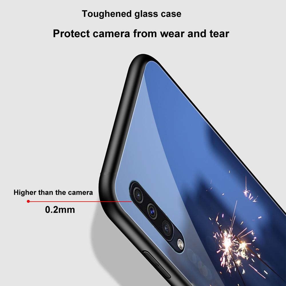 Чехол для телефона с природными пейзажами для Samsung Galaxy A71 A72 A70 A73 A53 A13 5g A03 A22 A21s A03 Core A42 A52, чехол из закаленного стекла