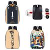 Fashionable Karasuno High School Backpack With Anime Haikyuu Print And Easy-clean Fabric