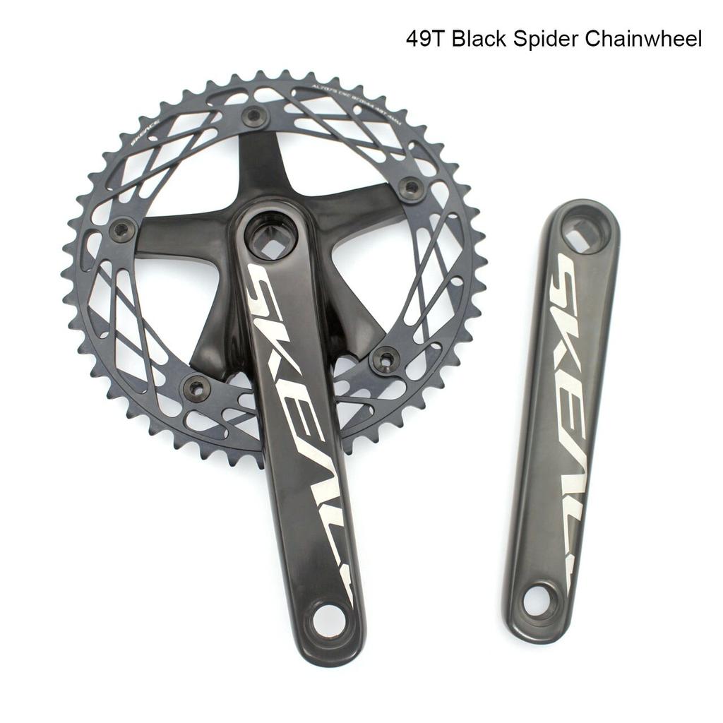 Шатуны из сплава SKEACE Alumniun, кривошип с фиксированной шестерней, 48T, 165 мм, BCD144, односкоростная фиксированная шестерня, звездочка для велосипеда, гусеничного велосипеда