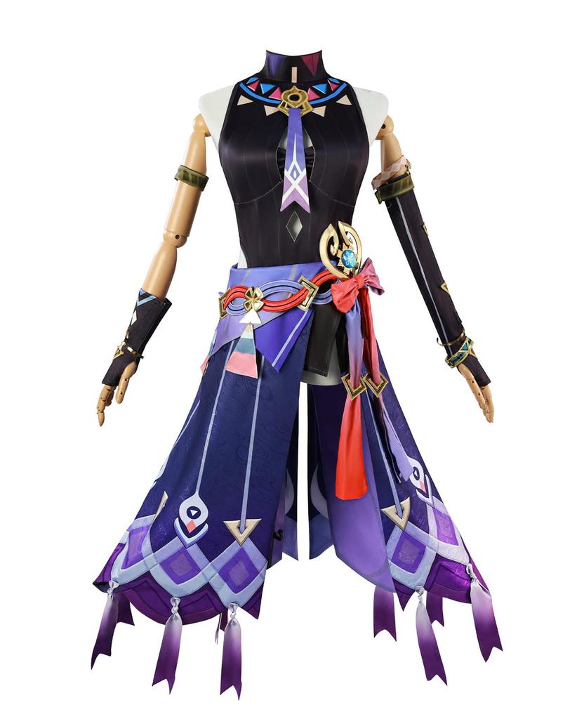 [CR ROLECOS] Genshin Impact Citrali Cosplay Costume with Wig, Full Set for Adults, Perfect for School Festivals (XL)