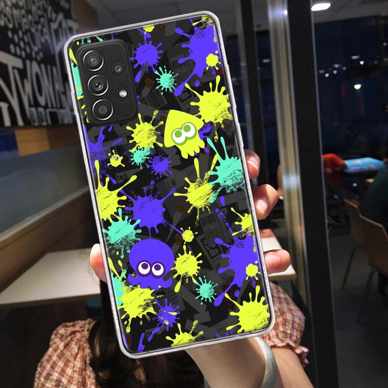 Игровой чехол для телефона S-Splatoons для Samsung A54 A57 A37 A17 A14 A15 A12 A24 A34 A55 A35 A25 A52S A07 A05S A04S A22 A32 A72 Galaxy Нет