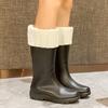 Модные высокие резиновые сапоги женские водонепроницаемые туфли женские нескользящие сапоги для дождя для автомойки кухонная рабочая обувь резиновая обувь