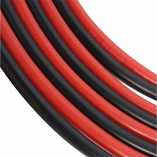 Yiqigou 2M Flexible Silicone Wire, 10AWG, 12AWG, 14AWG, 16AWG, 18AWG, 20AWG, 24AWG RC Cable Lead, Flexible Copper Cable (1M Black Silicone Wire + 1M R