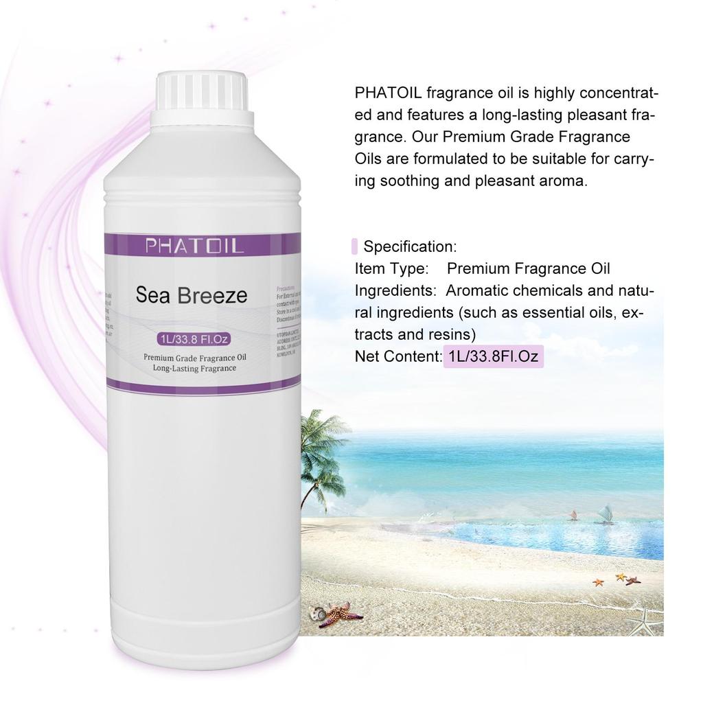 PHATOIL 1000ml/33.8fl.oz Fragrance Oils for Diffuser, Candle Making, DIY Perfume, Air Fresheners, Ideal for Home Office Car Use