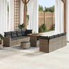 VidaXL 11-piece Garden Sofa Set with Grey Cushions In Acacia Polyrattan. Modular Outdoor Furniture 3361588