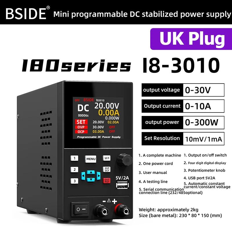 BSIDE-I8 Programmable DC Power Supply Lab 30V 10A Power Supply Bench Power Source Stabilized Switch Switching Power Stabilizer