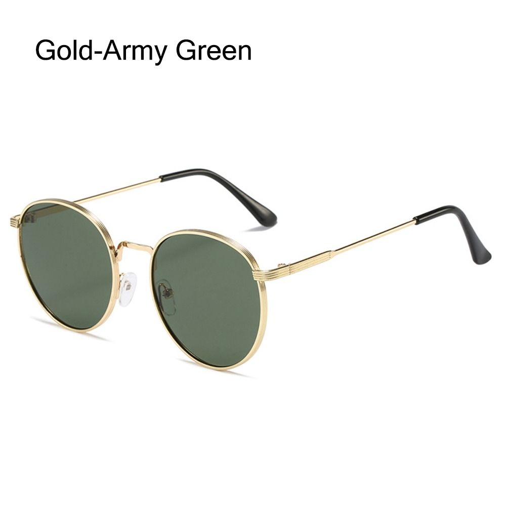Vintage Metal Frame Sun Glasses UV Protection Hippie Glasses Trendy Round Sunglasses  for Women Men