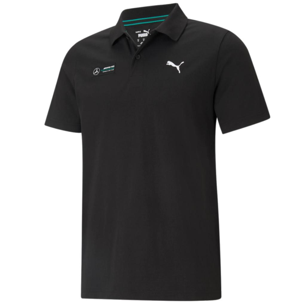 Puma Mercedes F1 Essentials Polo, Mens Black T-shirts