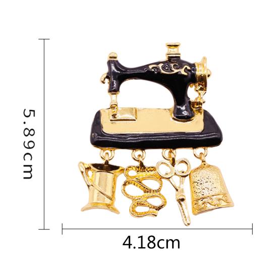 Женская винтажная швейная машина, брошь, булавка, рубашка, свитер, зажим для рюкзака, значок