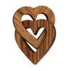 Wooden Heart Ornament Intertwined Hearts Love Memorial Gift Interlinked Heart Couples Keepsake for Anniversary Valentine's Day Gift