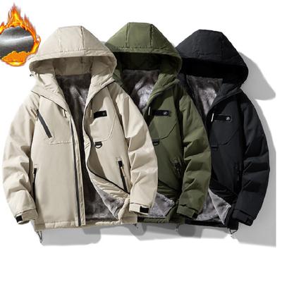 Куртка из флиса Plus, мужская, хлопковая, утепленная, теплая, большого размера, для активного отдыха, куртка из хлопка