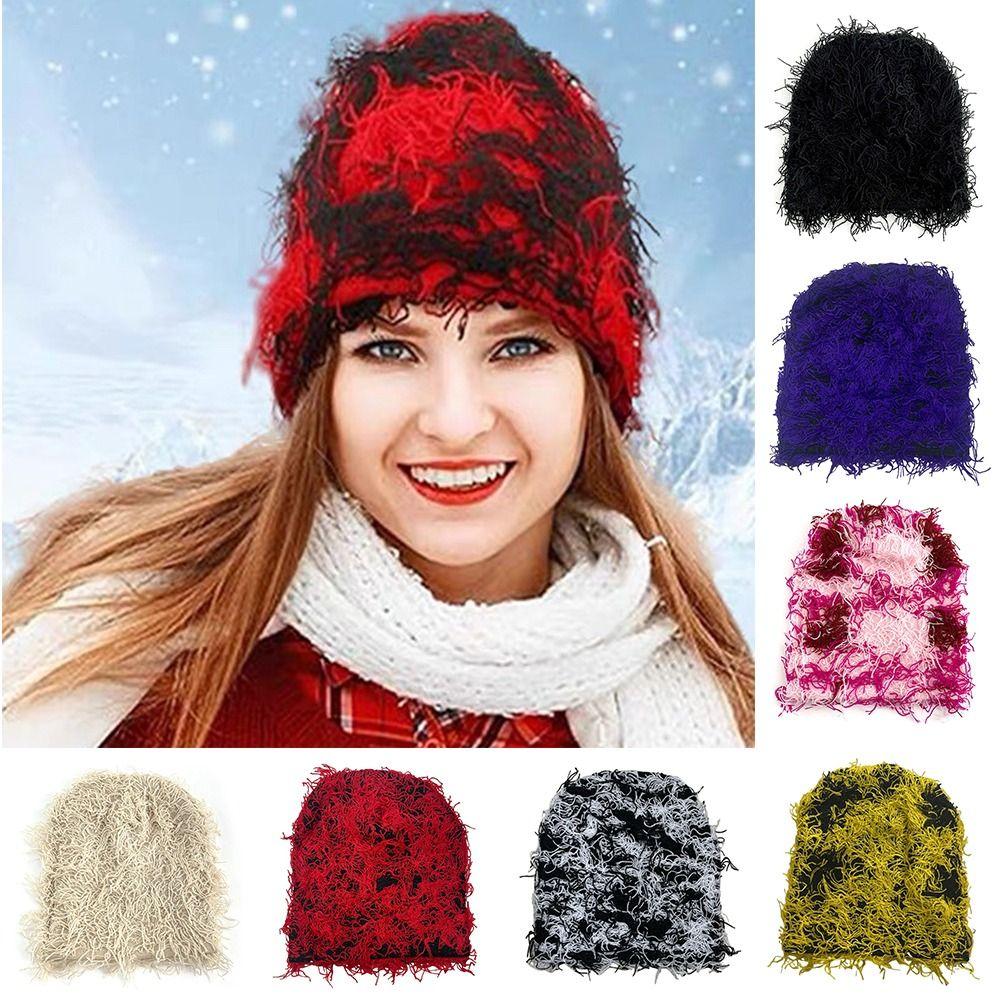 Thickened Autumn Winter Hats Soft Beanie Caps Fashion Warmer Bonnet