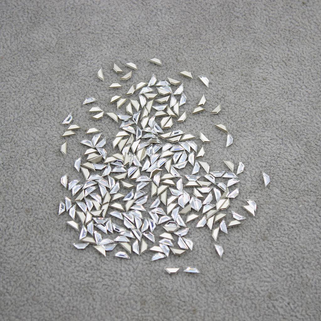 Super Flash K9 White Crystal Flat Bottom Inverted Edge Nail Art Diamond Prism 1:1 Imitation Huazi Inverted Edge Does Not Fall Off The Bottom Nail Art
