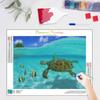 Алмазная живопись, вышивка, морская черепаха, картина с животными, полная круглая Алмазная мозаика, украшение для дома 30x40 см/12x16 дюймов