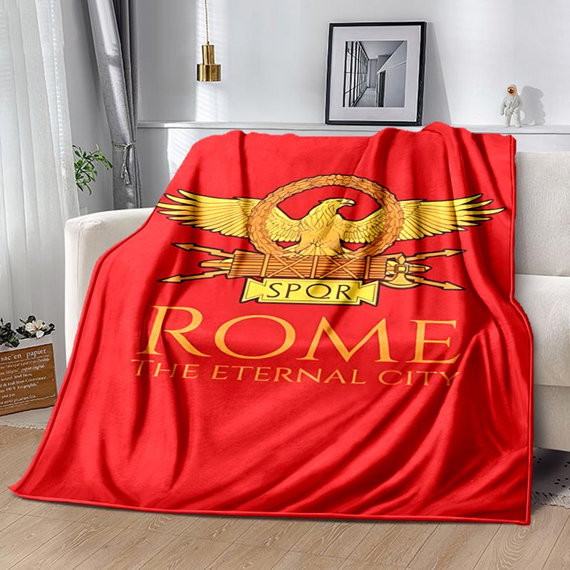 1pc Blanket SPQR Roman Eagle1 Print Design, Lightweight Blanket for Sofa, Bed- Soft &Warm, Gift for All Seasons like Christmas, Halloween