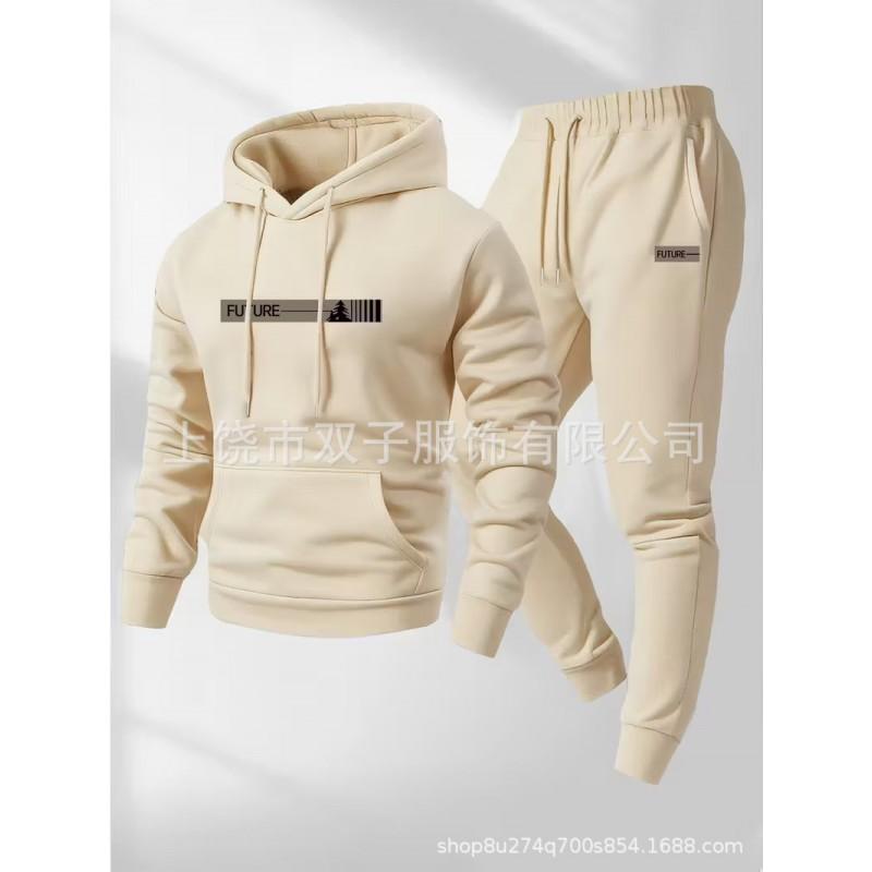 2026 Unisex Hooded Sweatshirt Set Casual Sportswear Teens Youth Lightweight Long Sleeve Tracksuit