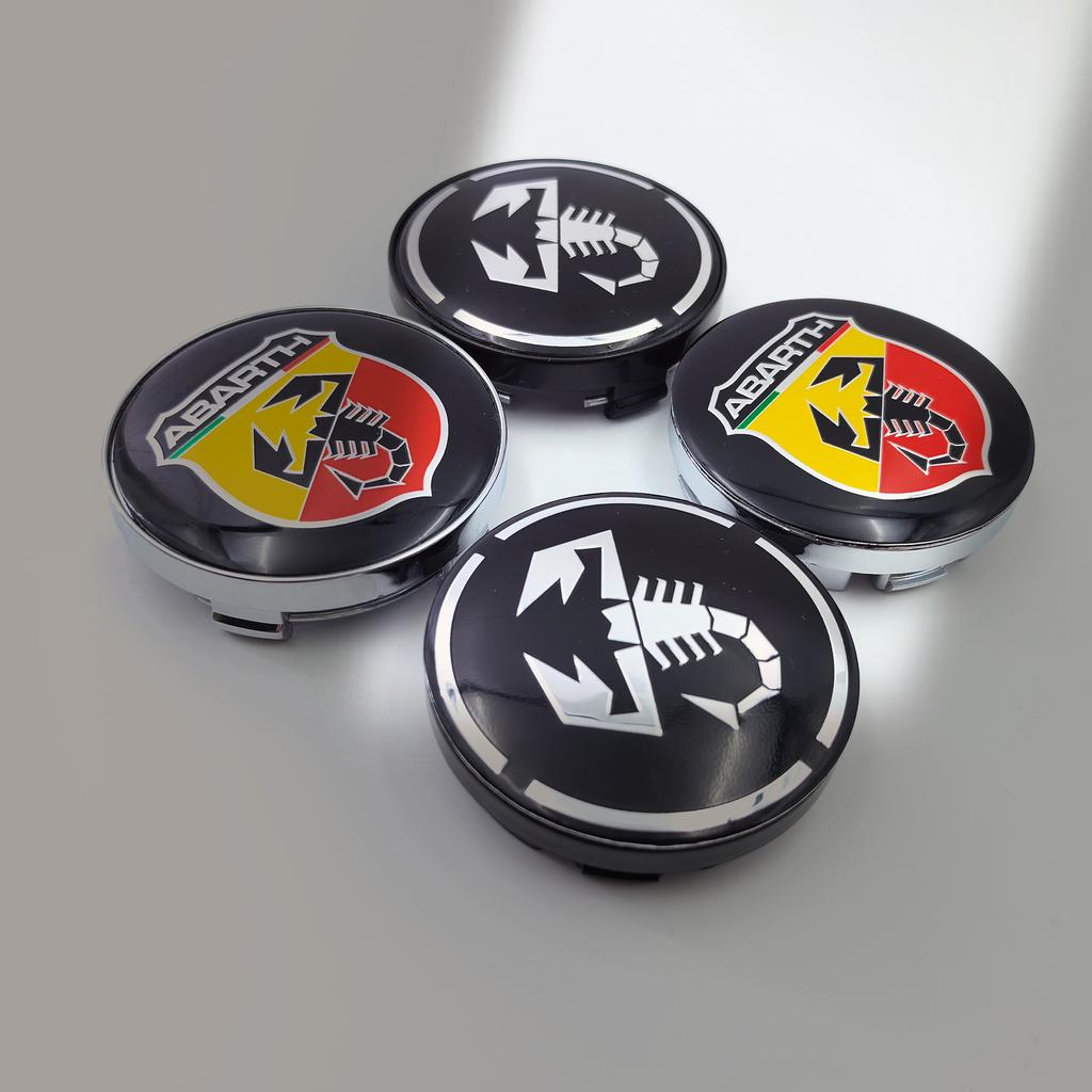 4 шт. 56 мм 60 мм фиат Abarth 3D логотип автомобильная эмблема Колпачки центральных отверстий дисков авто Диск модификация пылезащитные накладки аксессуары для стайлинга