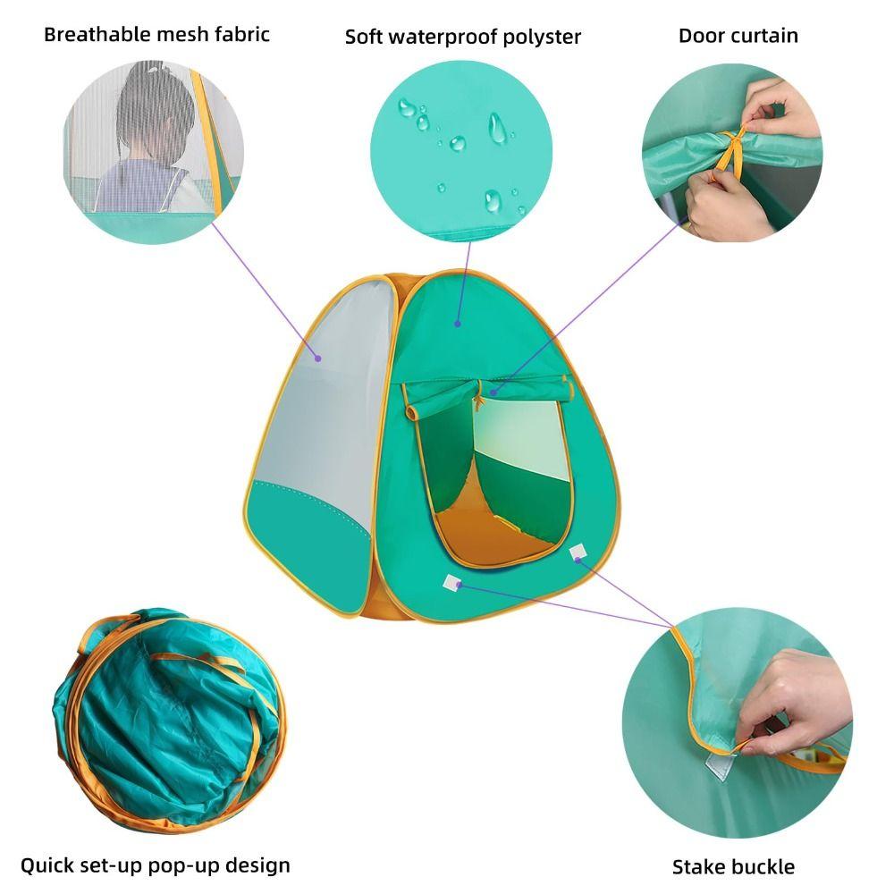 Foldable Kids Playhouse Pop Up Tent Indoor Outdoor Camping Tent Kid Play Tents Toddlers