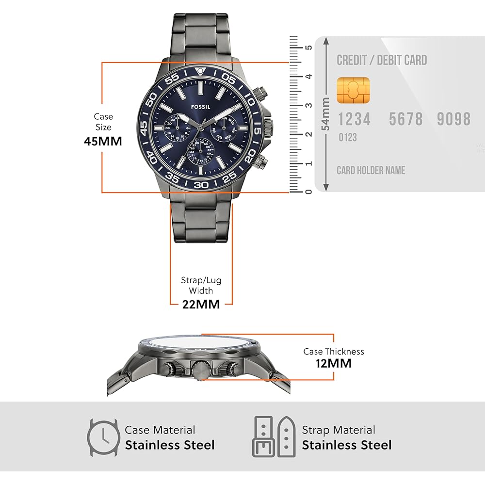Мужские металлические часы Fossil Bannon BQ2910