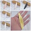 Retro Metal Feather Bookmark Ins Bookmark Feather Pendants Bookmark  Photography Tools