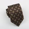 Деловой галстук мужской ручной работы, подходит для работы, банкетный, ретро, кофейного цвета, высококлассный узор, ширина 8 см, жаккардовый, длинный