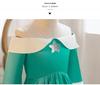 Children's Green One-Shoulder Mario Princess Cosplay Evening Gown