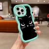 Мягкий чехол для телефона Macaron из ТПУ для iPhone 11 12 13 14 15 Pro Max SE X Xs Max XR 6 7 8 Tecno Camon 19 20 Pro Realme C35 Ae73 Dark Eyes cat design art
