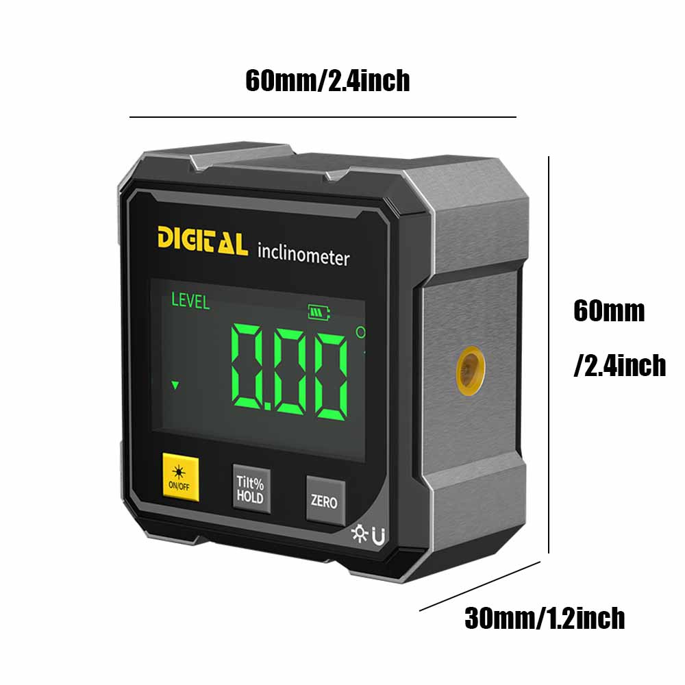 Digital Electronic Level Digital 360° Angle Fnder 4-sided Magnetic Inclinometer Protractor Precision Level Box Woodworking Tools