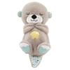 Breathing Otter Plush Toy with Light and Sound Newborn Baby Gift Valentine's Day--(LL) 2025