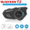 WAYXIN T2 Motorcycle Helmet Headset For 2 Rider Bluetooth Intercom Headphone Moto Communicator Speaker Interphone Headset Biker