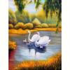 5D Diamond Painting Swan Full Round Pictures Rhinestone Mosaic Animal Cross Stitch Home Decoration 30x40cm/12x16inch