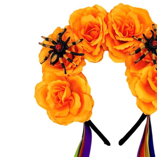 Женская атласная повязка на голову с красочным цветочным декором, обруч для волос яркого цвета.